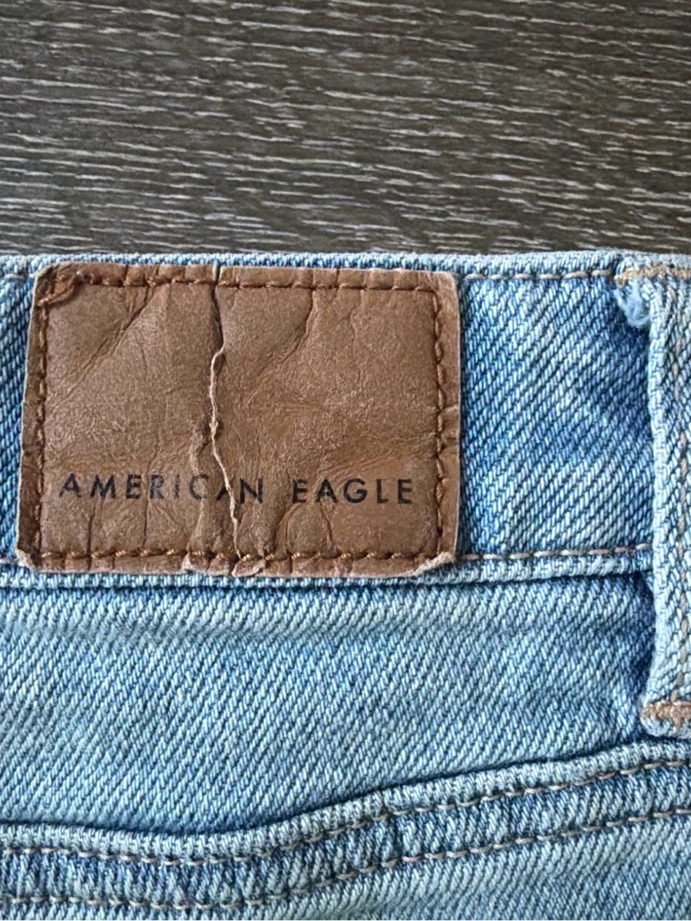 American Eagle Light Blue Denim Jeans with Metal Button Detail - Picture 1 of 6